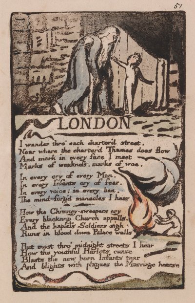 Songs of Innocence and of Experience, Plate 51, London (Bentley 46) by William Blake